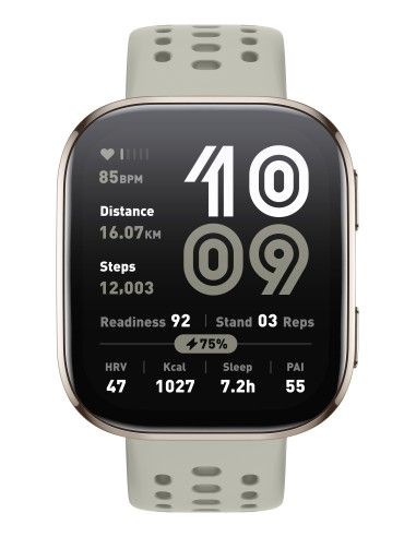 Amazfit Bip 6 Stone 5 cm (1.97") AMOLED Digital 390 x 450 Pixeles Pantalla táctil Oro GPS (satélite)