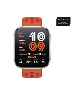 Amazfit Bip 6 Red 5 cm (1.97") AMOLED Digital 390 x 450 Pixeles Pantalla táctil Oro GPS (satélite)