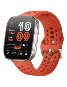 Amazfit Bip 6 Red 5 cm (1.97") AMOLED Digital 390 x 450 Pixeles Pantalla táctil Oro GPS (satélite) 2