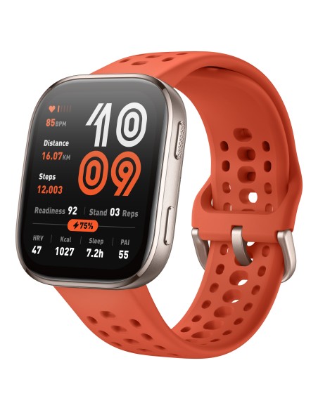 Amazfit Bip 6 Red 5 cm (1.97") AMOLED Digital 390 x 450 Pixeles Pantalla táctil Oro GPS (satélite)