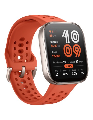 Amazfit Bip 6 Red 5 cm (1.97") AMOLED Digital 390 x 450 Pixeles Pantalla táctil Oro GPS (satélite)