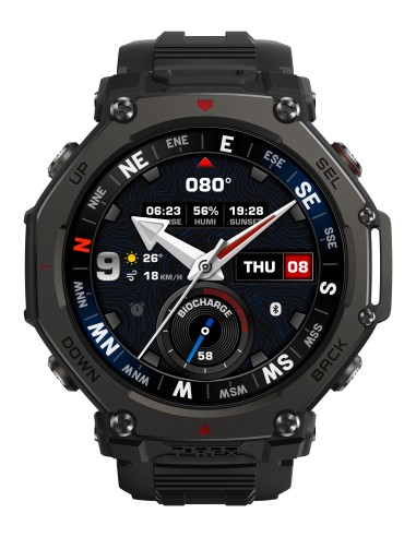 Amazfit T-Rex 3 Pro 3,81 cm (1.5") AMOLED 48 mm Digital 480 x 480 Pixeles Pantalla táctil Negro Wifi GPS (satélite)