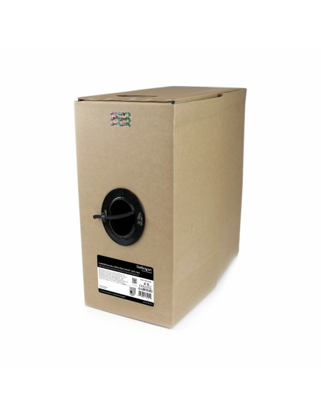 StarTech.com Bobina de Cable de Red Ethernet Cat6 a Granel - 304,8m - Sólido - CMR - Negro - Se Ajusta a TAA