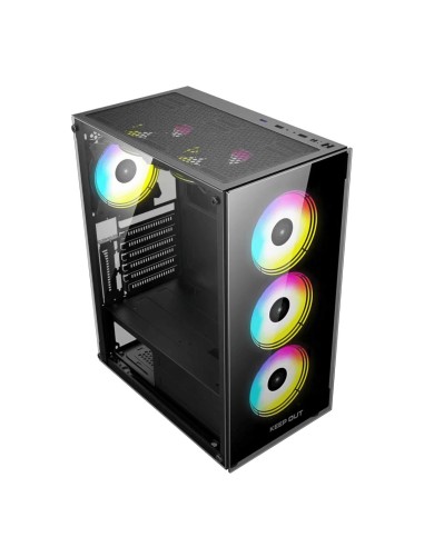 KeepOut XC-210 GLASS carcasa de ordenador Negro