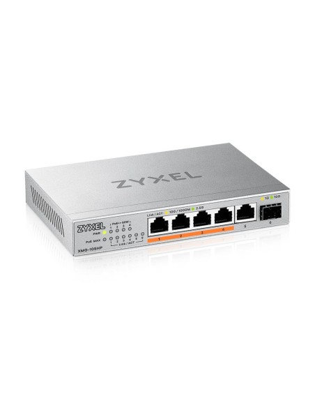 Zyxel XMG-105HP No administrado 2.5G Ethernet (100 1000 2500) Energía sobre Ethernet (PoE) Plata