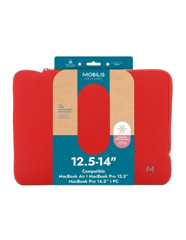 Mobilis 049019 maletines para portátil 35,6 cm (14") Funda Gris, Rojo