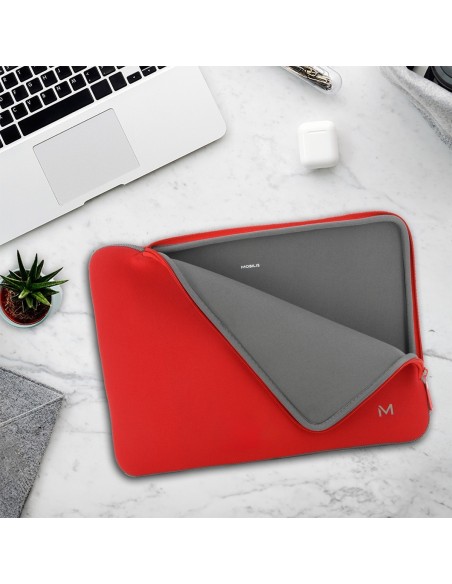 Mobilis 049019 maletines para portátil 35,6 cm (14") Funda Gris, Rojo