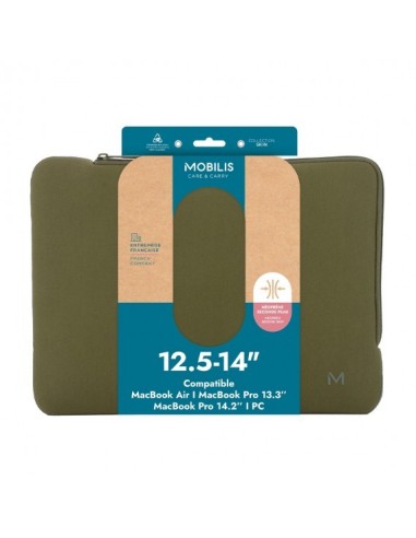 Mobilis 049020 maletines para portátil 36,1 cm (14.2") Maletín Verde, Gris