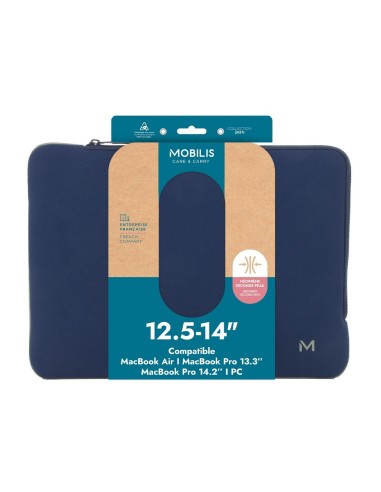 Mobilis 049021 maletines para portátil 35,6 cm (14") Funda Azul, Gris