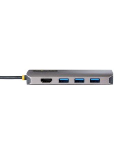 StarTech.com Adaptador Multipuertos USB C de Vídeo 4K a 60Hz, con Hub de 3 Puertos USB-A de 5Gbps, Entrega de Alimentación USB 2