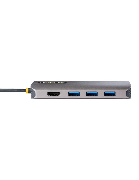 StarTech.com Adaptador Multipuertos USB C de Vídeo 4K a 60Hz, con Hub de 3 Puertos USB-A de 5Gbps, Entrega de Alimentación USB