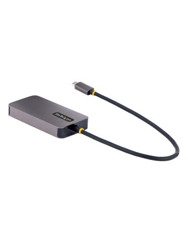 StarTech.com Adaptador de Vídeo USB C, Adaptador USB Tipo C a HDMI VGA DVI hasta 4K 60Hz, Adaptador de Pantalla Multipuertos,