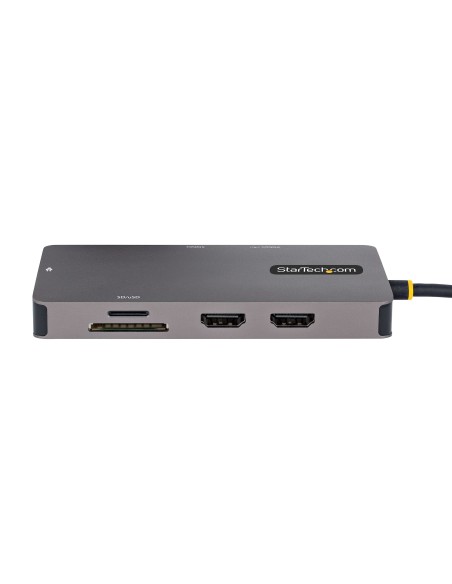 StarTech.com Adaptador Multipuertos USB C 2x HDMI 4K 60Hz, Hub USB-A 3.1 2Pt 5Gbps, PD 100W, GbE, SD MicroSD, Cable de 30cm,