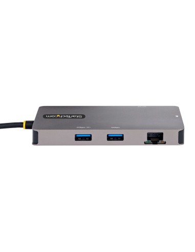 StarTech.com Adaptador Multipuertos USB C 2x HDMI 4K 60Hz, Hub USB-A 3.1 2Pt 5Gbps, PD 100W, GbE, SD MicroSD, Cable de 30cm,