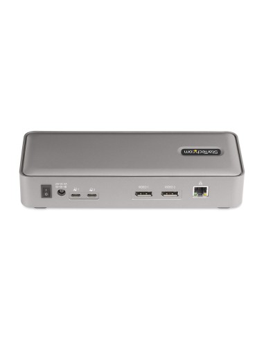 StarTech.com Docking Station KVM USB-C para Portátil - Replicador de Puertos USB Tipo C para 2 Monitores DisplayPort 4K 60Hz -