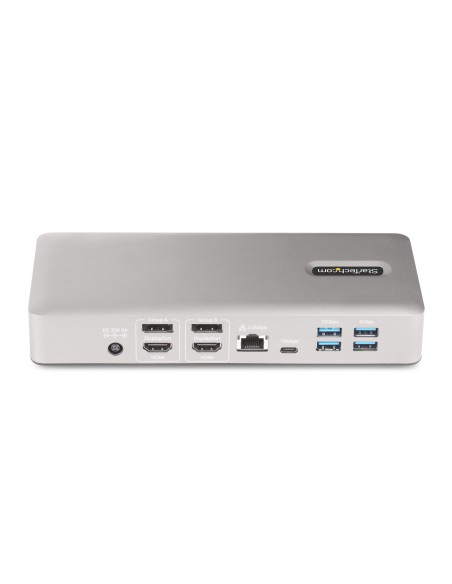 StarTech.com Docking Station Multipantalla Thunderbolt 4 - Dock para Dos, Tres o 4 Monitores - 2x HDMI 2x DP - Hub Ladrón 7x