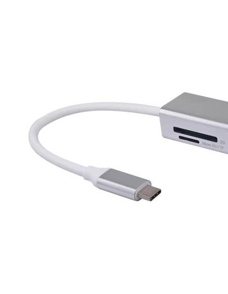 Equip Adaptador multifunción USB-C 5 en 1, HDMI , USB 3.2 Gen 1 , TF Micro SD