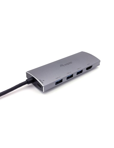 Equip Adaptador multifunción USB-C 7 en 1, HDMI, USB 3.0, TF MICRO SD, 60W USB PD
