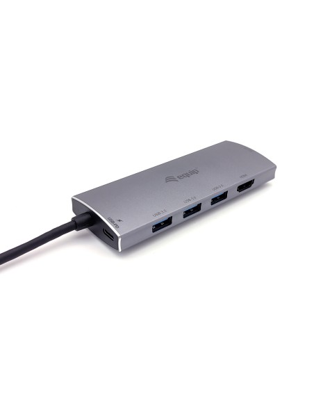 Equip Adaptador multifunción USB-C 7 en 1, HDMI, USB 3.0, TF MICRO SD, 60W USB PD