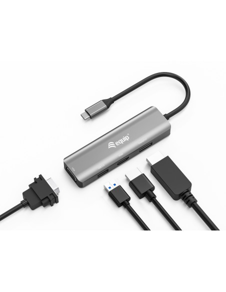 Equip Adaptador USB-C a HDMI DisplayPort VGA USB