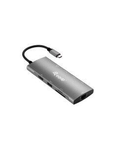 Equip Adaptador multifunción USB-C 9 en 1, HDMI 4K 60Hz, Gigabit LAN, USB 3.2 GEN1, SD TF, 100W USB PD