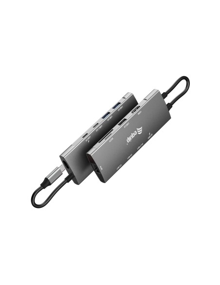 Equip Adaptador multifunción USB-C 9 en 1, HDMI 4K 60Hz, Gigabit LAN, USB 3.2 GEN1, SD TF, 100W USB PD