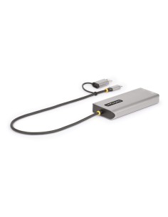 StarTech.com Adaptador Multipuertos USB-C - HDMI Doble (4K30Hz 1080p60Hz) - Hub Ladrón 3x USB-A - Mini Docking Station de 2