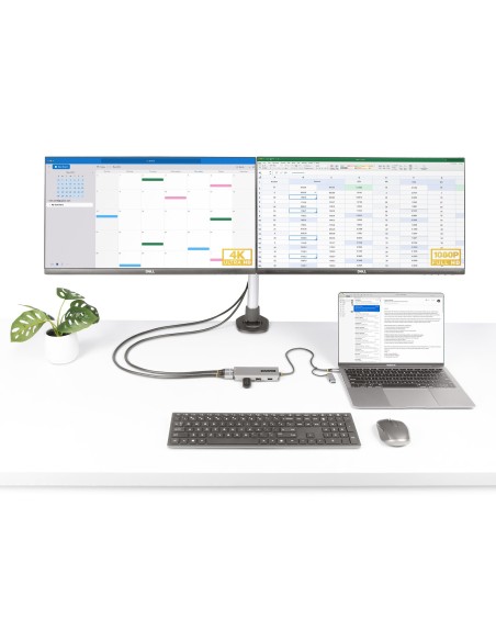 StarTech.com Adaptador Multipuertos USB-C - HDMI Doble (4K30Hz 1080p60Hz) - Hub Ladrón 3x USB-A - Mini Docking Station de