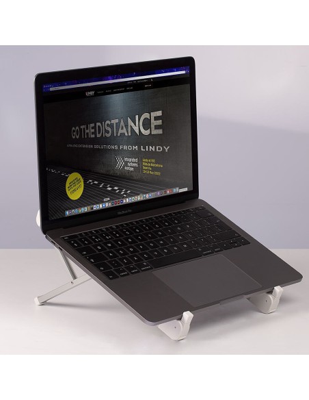 Lindy 20916 soporte para ordenador portátil Plata, Blanco 39,6 cm (15.6")