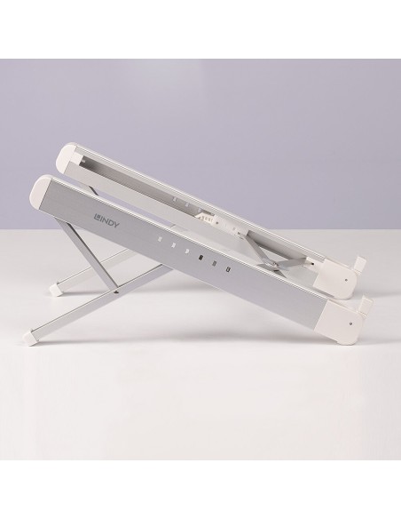 Lindy 20916 soporte para ordenador portátil Plata, Blanco 39,6 cm (15.6")