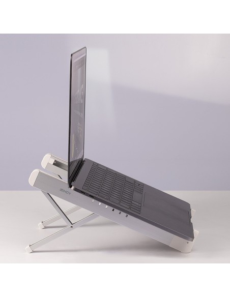 Lindy 20916 soporte para ordenador portátil Plata, Blanco 39,6 cm (15.6")