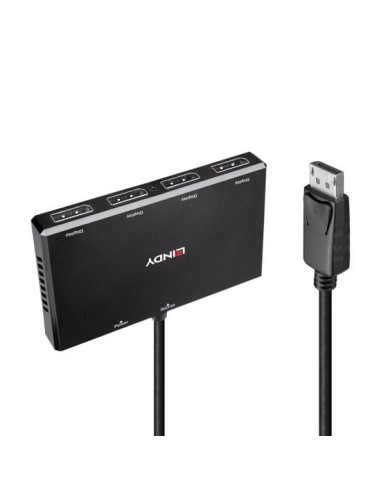 Lindy 38431 hub de interfaz DisplayPort Negro