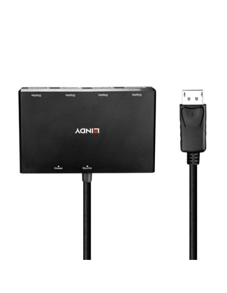 Lindy 38431 hub de interfaz DisplayPort Negro