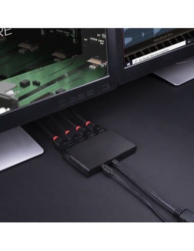 Lindy 38431 hub de interfaz DisplayPort Negro