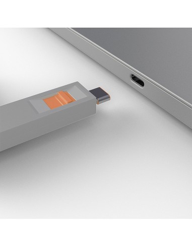 Lindy 40428 bloqueador de puerto Llave de bloqueador de puerto USB Tipo C Gris, Naranja 4 pieza(s)
