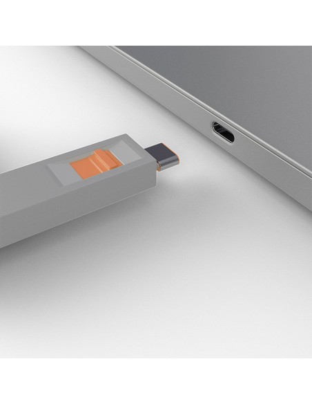 Lindy 40428 bloqueador de puerto Llave de bloqueador de puerto USB Tipo C Gris, Naranja 4 pieza(s)