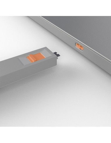 Lindy 40428 bloqueador de puerto Llave de bloqueador de puerto USB Tipo C Gris, Naranja 4 pieza(s)