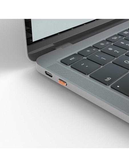 Lindy 40428 bloqueador de puerto Llave de bloqueador de puerto USB Tipo C Gris, Naranja 4 pieza(s)