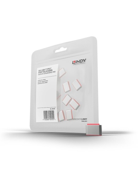 Lindy 40437 bloqueador de puerto USB Tipo C Rosa 10 pieza(s)