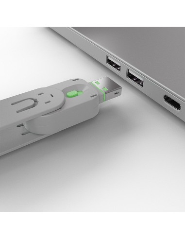 Lindy 40451 bloqueador de puerto Bloqueador de puerto + clave USB tipo A Verde Acrilonitrilo butadieno estireno (ABS) 5 pieza(s)