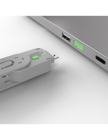 Lindy 40451 bloqueador de puerto Bloqueador de puerto + clave USB tipo A Verde Acrilonitrilo butadieno estireno (ABS) 5 pieza(s)