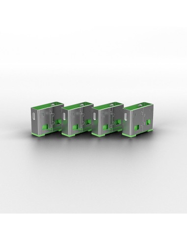 Lindy 40461 bloqueador de puerto USB tipo A Verde Acrilonitrilo butadieno estireno (ABS) 10 pieza(s)