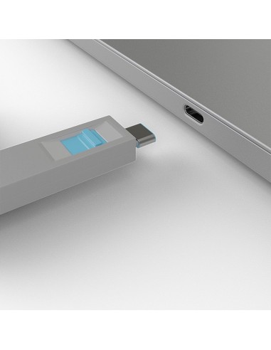 Lindy 40465 bloqueador de puerto Bloqueador de puerto + clave USB Tipo C Azul Acrilonitrilo butadieno estireno (ABS) 1 pieza(s)