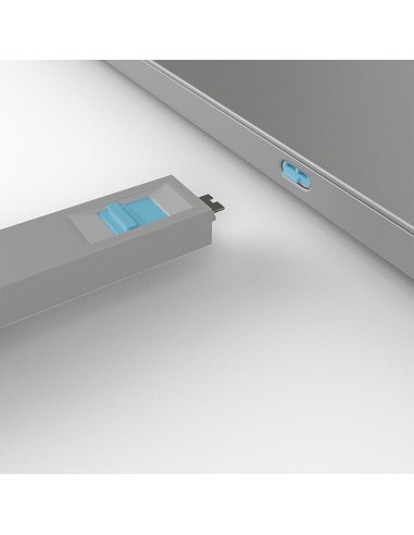 Lindy 40465 bloqueador de puerto Bloqueador de puerto + clave USB Tipo C Azul Acrilonitrilo butadieno estireno (ABS) 1 pieza(s)