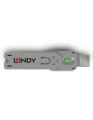 Lindy 40621 bloqueador de puerto Llave de bloqueador de puerto USB tipo A Verde Acrilonitrilo butadieno estireno (ABS) 1