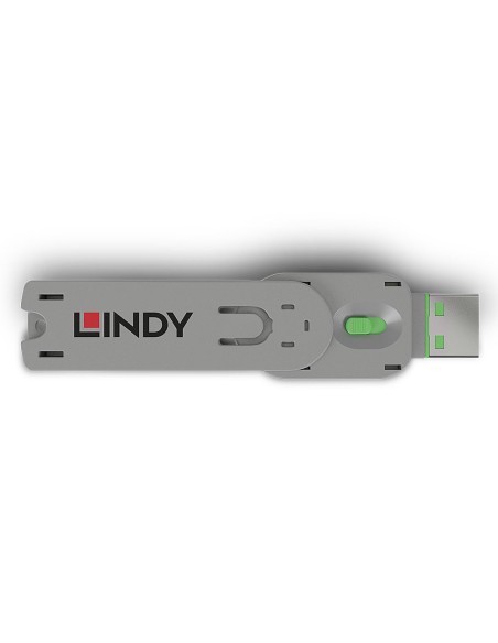 Lindy 40621 bloqueador de puerto Llave de bloqueador de puerto USB tipo A Verde Acrilonitrilo butadieno estireno (ABS) 1