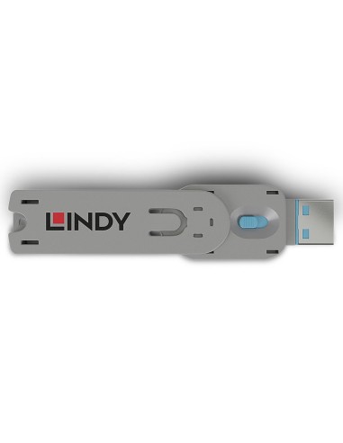 Lindy 40622 bloqueador de puerto Llave de bloqueador de puerto USB tipo A Azul Acrilonitrilo butadieno estireno (ABS) 1 pieza(s)