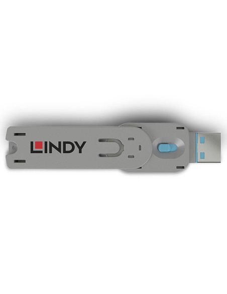 Lindy 40622 bloqueador de puerto Llave de bloqueador de puerto USB tipo A Azul Acrilonitrilo butadieno estireno (ABS) 1 pieza(s)