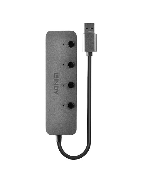 Lindy 43309 hub de interfaz USB 3.2 Gen 1 (3.1 Gen 1) Type-A 5 Mbit s Gris