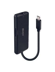 Lindy 43358 base para portátil y replicador de puertos Alámbrico USB 3.2 Gen 1 (3.1 Gen 1) Type-C Negro